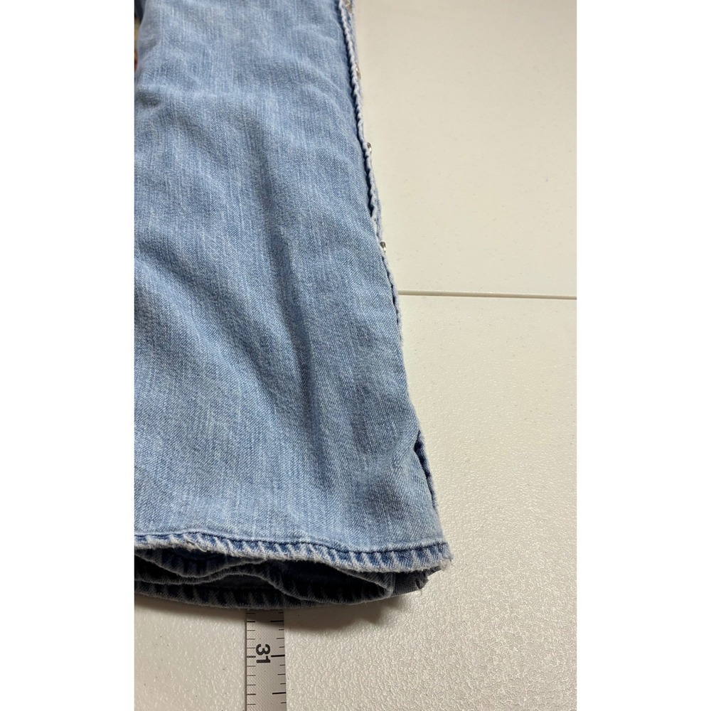 Tommy Hilfiger Womens 2X Denim Button Down Shirt Light Wash Blue Long Sleeve - Picture 11 of 16